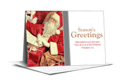 Santa Reading List Greeting Card 7.875